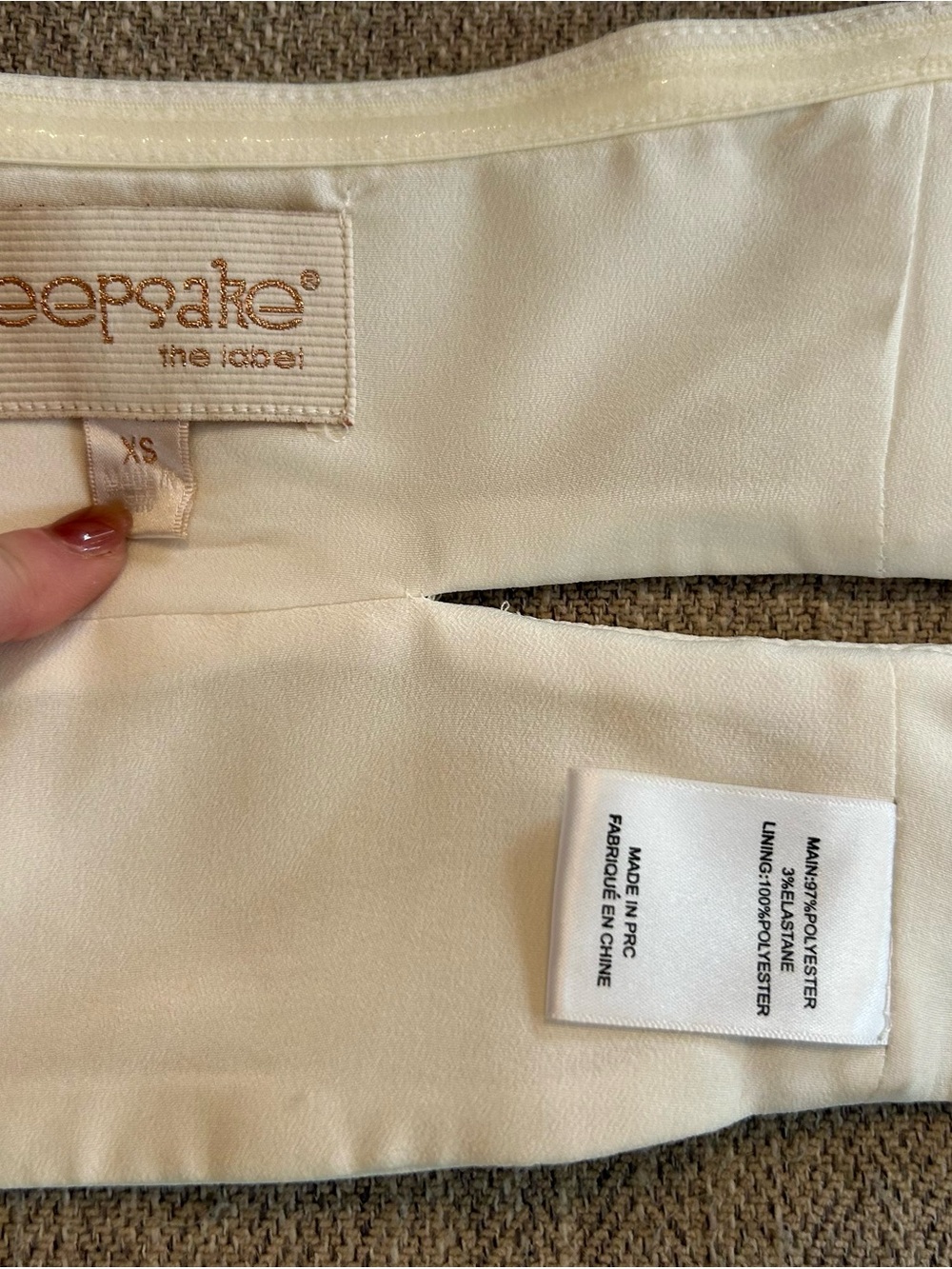 KEEPSAKE the Label Ivory Strapless Peplum Crop Top - Picture 5 of 7